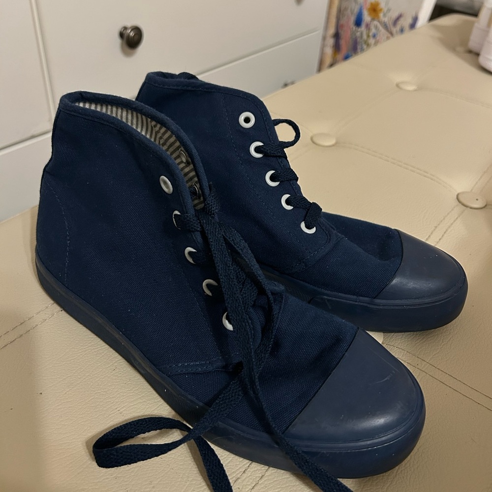 Blue BANGS High-Top Sneakers